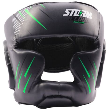 Casque De Boxe Protecteur De Équipement Portable Confortable Coussinage Casque De Combat Arts Martiaux Pour Muay Thai Entra Nement Grappin Noir M