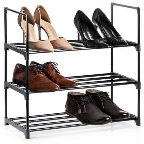 Étagère à chaussures, meuble à chaussures, organiseur à 3 niveaux, support à plusieurs niveaux (1/5)