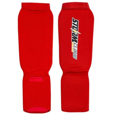 Protège-Tibias Fairtex Red Elastic Competition au Maroc