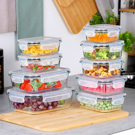 Lifewit Lot de 4 Grands récipients de stockage des alients 5,2L avec