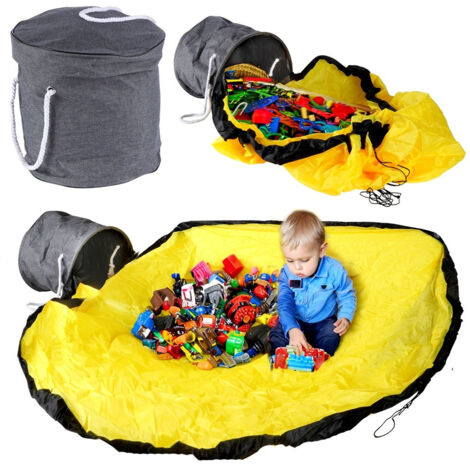 Panier de rangement pour jouets + grand tapis de jeu pour enfants (1/5)
