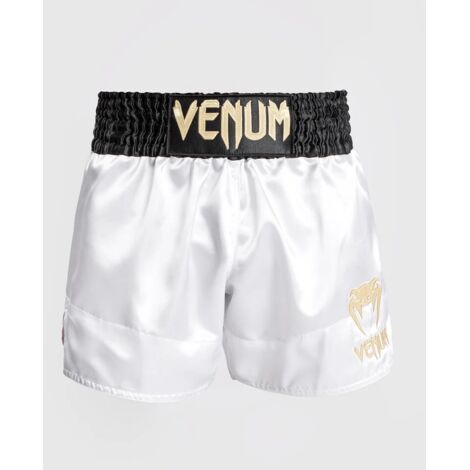 Short de Muay Thai Venum Blanc/Noir Or M (1/5)