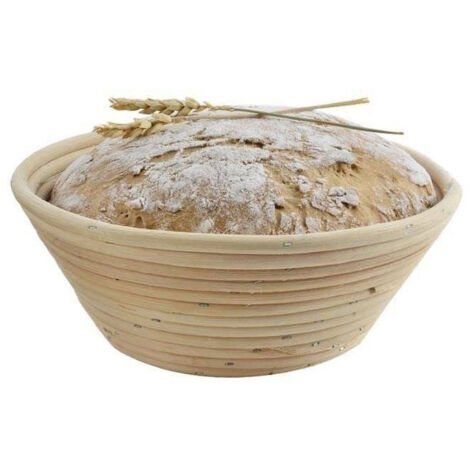 Lot 2 Paniers à Pain Ovales Rotin Naturel 250g Avec Doublures Lin Et Grattoir - Banneton Boulanger