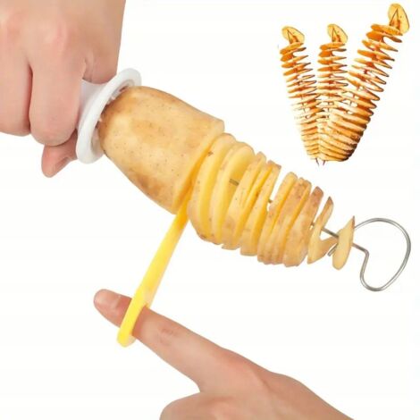 Coupe-pommes De Terre Spiral – Manuel En Inox, Pour Légumes Et Fruits, Création De Frites Torsadées - 2