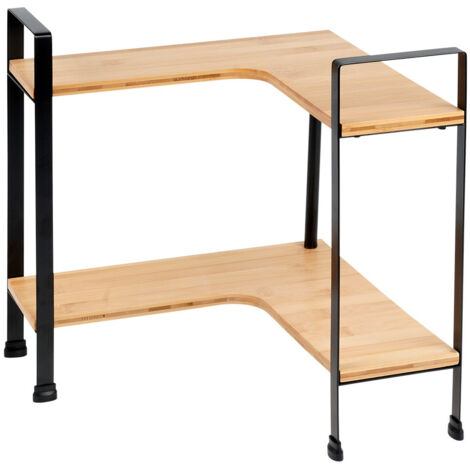 Rangement De Cuisine Coulissant Angle Areao Karrousel - Armoire D'angle De Cuisine Extensible - Étagère Tourniquet Cuisine