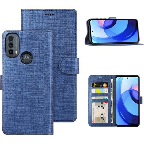ÉTUI FERMÉ BLEU POUR MOTOROLA MOTO E30 (1/5)
