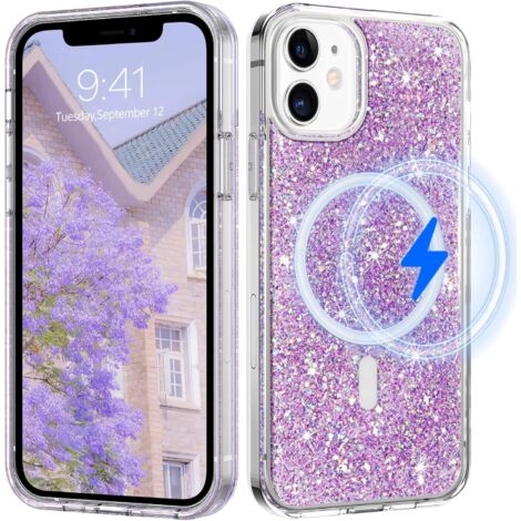 COQUE POUR APPLE IPHONE 11, ARRIÈRE ROSE BRILLANT ET UNI (1/5)