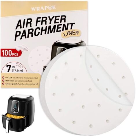 PAPIER CUISINER PARCHEMIN POUR FRITEUSE 17,5 x 17,5 cm 7 x 7 pouces 100 pièces (1/5)