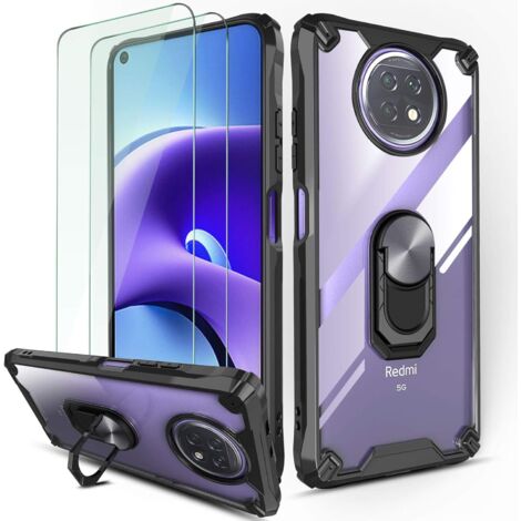 COQUE POUR XIAOMI REDMI NOTE 9T DOS TRANSPARENT CADRE RENFORCÉ + 2x VERRES (1/5)