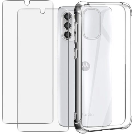 2 ÉTUIS EN VERRE POUR MOTOROLA MOTO G52 TRANSPARENT