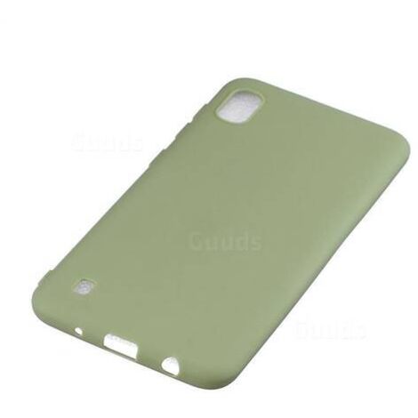 COQUE POUR SAMSUNG GALAXY A10 VERT ARRIÈRE EN SILICONE (1/2)