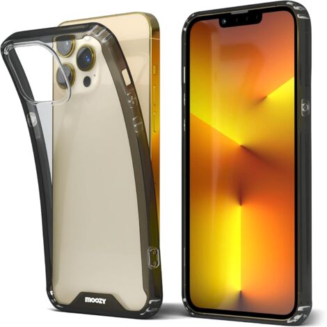 COQUE POUR APPLE IPHONE 13 PRO COQUE SILICONE TRANSPARENT CADRE NOIR (1/5)