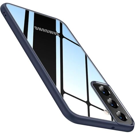 COQUE POUR SAMSUNG GALAXY S22+ CADRE BLEU MARINE ARRIÈRE TRANSPARENT SM-S906B (1/5)