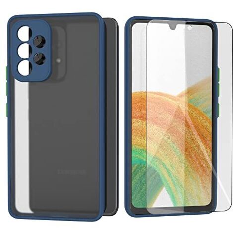 COQUE DE PROTECTION BLEUE POUR SAMSUNG GALAXY A33 5G + VERRE TREMPÉ 9H (1/5)