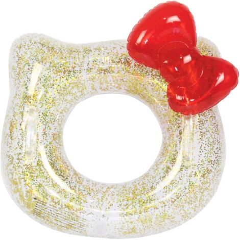 BOUÉE DE NATATION POUR ENFANTS AVEC PAILLETTES, ANNEAU AVEC POIGNÉES, 5-9 ans, 70cm (1/5)