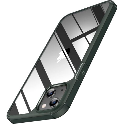 COQUE VERTE + VERRE TREMPÉ POUR APPLE IPHONE 14 DOS TRANSPARENT A2882 (1/5)