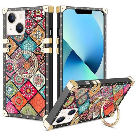 COQUE POUR APPLE IPHONE 13/14 COQUE SILICONE MOTIFS MAROCAIN MANDALA + ANNEAU (1/5)