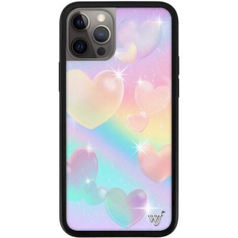 COQUE POUR APPLE IPHONE 12 PRO MAX 6.7' DOS COLORÉ AVEC COEURS MIGNON DOUX (1/3)
