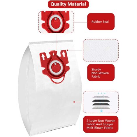 McFilter I 10 Staubsaugerbeutel 1 Filter geeignet für Kärcher KFI 357