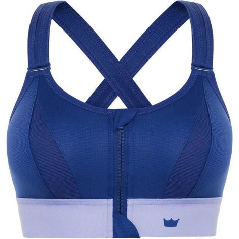 SOUTIEN-GORGE DE SPORT BLEU SHEFIT MAINTIEN FORT RÉGLABLE M (1/5)