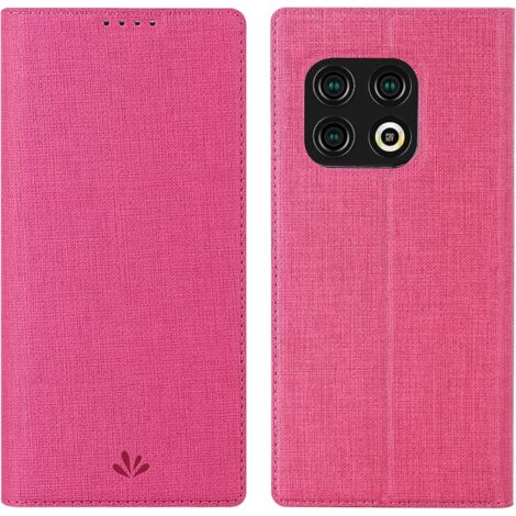 ÉTUI À RABAT ROSE POUR ONEPLUS 10 PRO, MATÉRIAU DE TEXTURE PREMIUM (1/5)