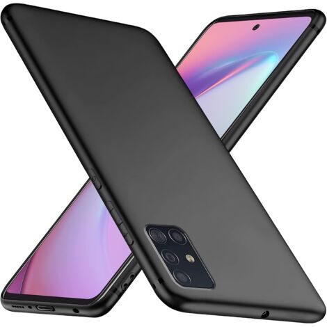 COQUE POUR SAMSUNG GALAXY A51 SILICONE ARRIÈRE NOIR SM-A515F (1/5)