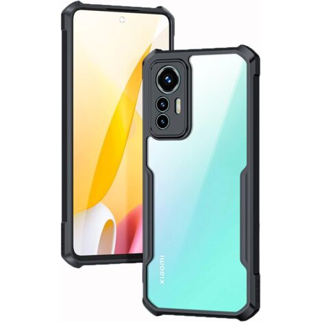 COQUE POUR XIAOMI 12 LITE ARRIÈRE TRANSPARENT CADRE NOIR RÉSISTANT AUX RAYURES (1/5)