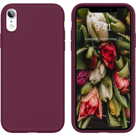 COQUE APPLE IPHONE XR SILICONE VIOLET AVEC MICROFIBRE LÉGÈRE ET FINE (1/5)