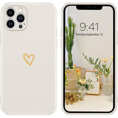 COQUE POUR IPHONE 12 PRO MAX 6.7' BEIGE SILICONE RÉSISTANTE (1/5)