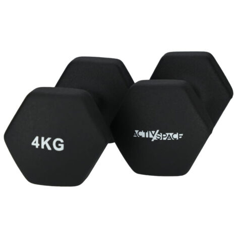Lot De 2 Poids à Main Fit & Fab En Néoprène - 1 Lb Chacun - Noir/Violet - Fitness, Marche, Course