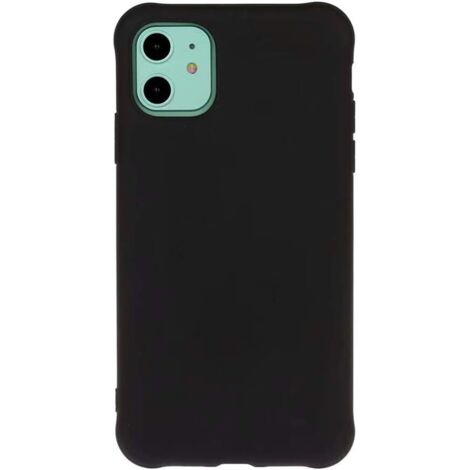 COQUE POUR APPLE IPHONE 11 SILICONE NOIR ARRIÈRE SOLIDE A2111 (1/5)