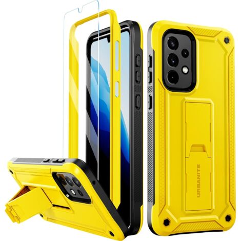 Coque Armor pour Samsung Galaxy A33 5G Jaune avec support 1x Verre trempé (1/5)
