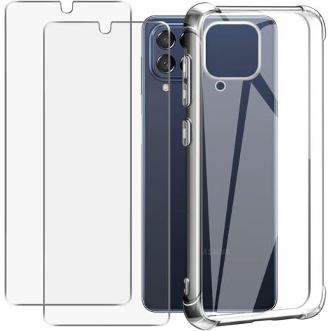 COQUE + 2x VERRE TREMPÉ POUR SAMSUNG GALAXY M53 5G SILICONE TRANSPARENT (1/5)