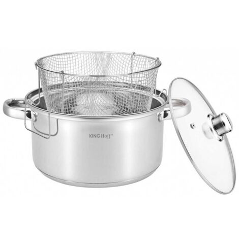 Mini Friteuse En Acier Inoxydable Avec Panier Filtre - Marmite à Huile Compacte Pour Petits Espaces
