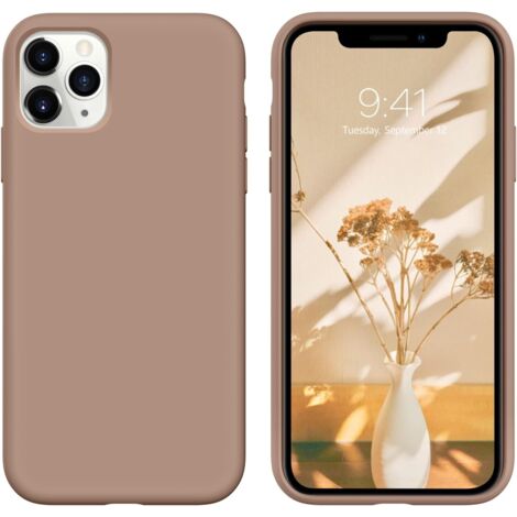 COQUE POUR APPLE IPHONE 11 PRO MAX COQUE BEIGE SILICONE ARRIÈRE A2161 (1/4)