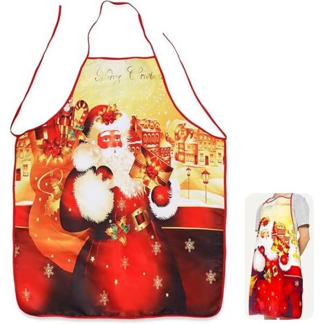 TABLIER DE CUISINE DE NOËL PÈRE NOËL EN CADEAU (1/5)