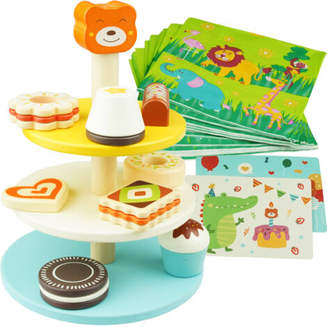 Présentoir à biscuits en bois pour biscuits et cupcakes pour enfants (1/5)
