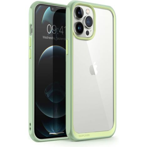 COQUE POUR IPHONE 13 PRO VERT SILICONE TRANSPARENT RENFORCÉ SOLIDE (1/5)