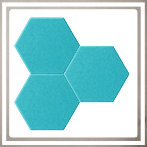Wall!Supply Lot de 2 panneaux muraux hexagonaux en velours gris – Revêtement mural en textile pelucheux pour murs d'entités – Alternative au papier peint texturé à décoller et à coller – Amortissement