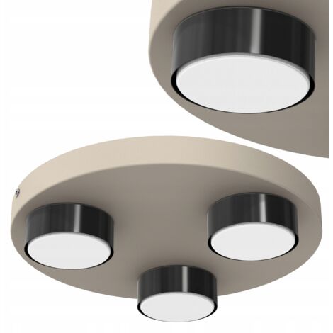 PLAFONNIER LED LOFT PLAFON GX53 CACHEMIRE POLONAIS LAMPE DÉCORATIVE 3 ampoules (1/4)