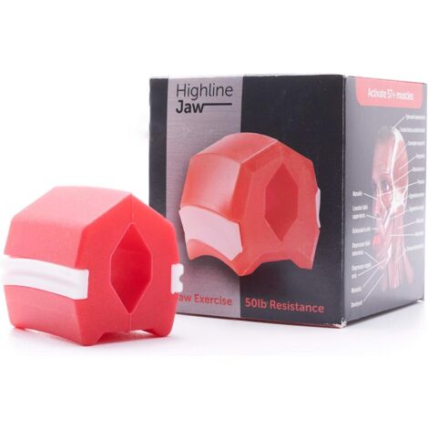Appareil d'exercice pour mâchoire rouge, résistance au modelage du visage, 22,5 kg