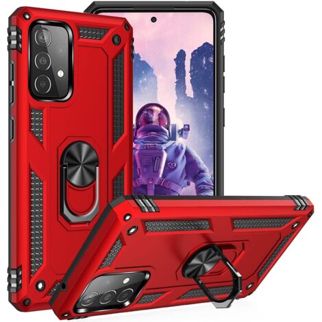 COQUE ROUGE POUR SAMSUNG GALAXY A52/A52 5G AVEC ANNEAU DE SUPPORT SM-A525F SM-A526B (1/5)