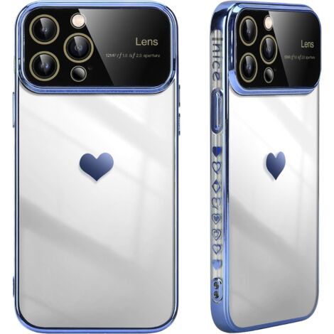 COQUE POUR APPLE IPHONE 15 PRO CADRE COEUR BLEU PROTECTION APPAREIL PHOTO A3102 (1/5)