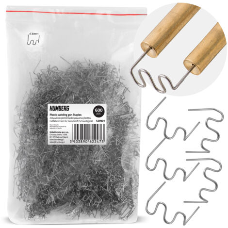 Agrafes pour machine à souder le plastique, 600 pièces, type A, Humberg