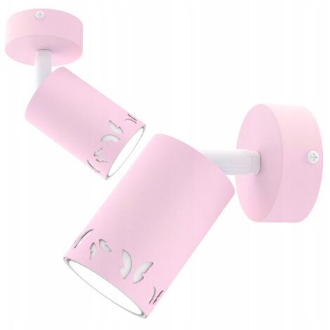LAMPE DE PLAFOND POUR ENFANT FILLE LED GU10 PAPILLONS ROSE (1/5)