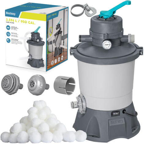 Pompe à sable pour piscine Bestway 58515 + billes filtrantes 3596 l/h