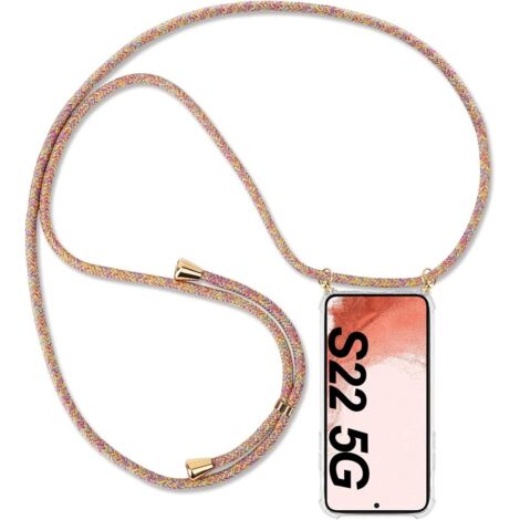 COQUE EN SILICONE AVEC LANYARD POUR SAMSUNG GALAXY S22 5G 2X VERRE TREMPÉ (1/5)
