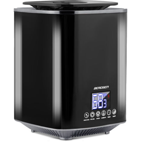 Humidificateur d'air ultrasonique 250 ml/h – Grand réservoir 2,6 l – Hygromètre intégré – Mode nuit et aromathérapie