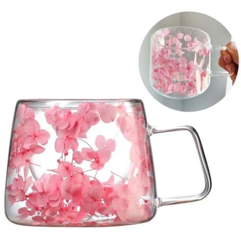 Gobelet isotherme ECARLA à double fond et décor d'hortensia rose SZK74 180 ml (1/4)