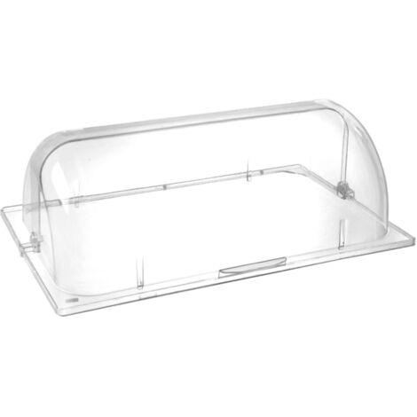 Couvercle ROLLTOP transparent ouvrant pour plateau GN 1/1